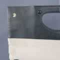 CLEDRAN X EDIFICE Green & Cream Canvas Clutch Tote Shopper Bag EDIFICE