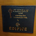 CLEDRAN X EDIFICE Green & Cream Canvas Clutch Tote Shopper Bag EDIFICE