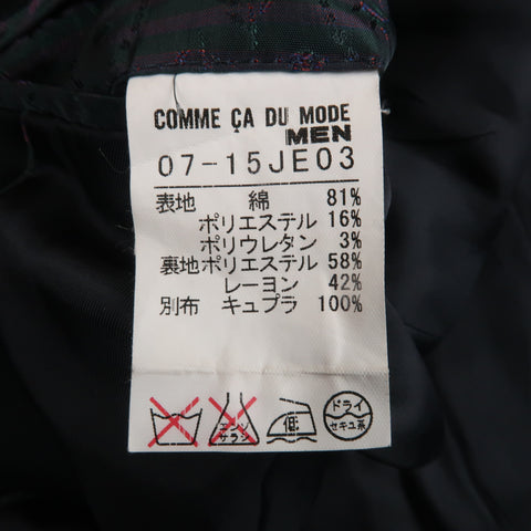 COMME CA DU MODE M Black Solid Cotton Blend Peak Lapel Sport Coat