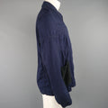 COMME des GARCONS BLACK L Navy Canvas Black Fleece Pocket  Cotton Jacket COMME des GARCONS