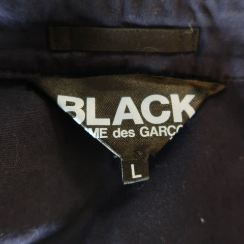 COMME des GARCONS BLACK L Navy Canvas Black Fleece Pocket  Cotton Jacket COMME des GARCONS