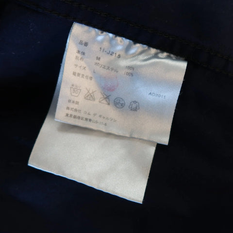 COMME des GARCONS BLACK L Navy Canvas Black Fleece Pocket  Cotton Jacket COMME des GARCONS