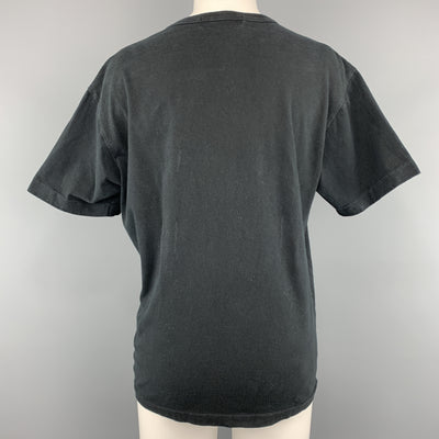 COMME des GARCONS BLACK Size XL Black & Green Bunny Graphic Crewneck T-shirt