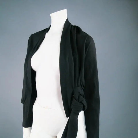 COMME des GARCONS Black Cotton Bolero Cardigan COMME des GARCONS