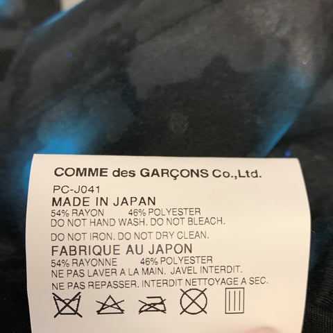 COMME des GARCONS HOMME PLUS SS 2009 M Black & Blue Spray Painted Sport Coat / Blazer / Jacket