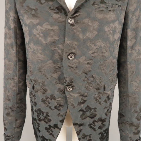 COMME des GARCONS HOMME PLUS M Black & Navy Jacquard 3 Button Jacket 2011