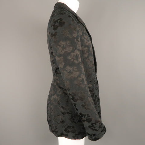 COMME des GARCONS HOMME PLUS M Black & Navy Jacquard 3 Button Jacket 2011