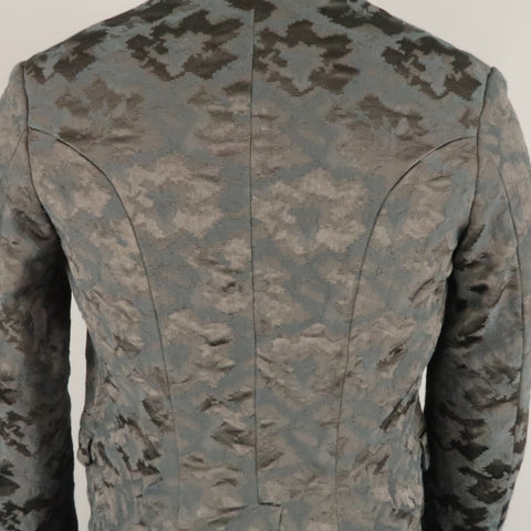 COMME des GARCONS HOMME PLUS M Black & Navy Jacquard 3 Button Jacket 2011