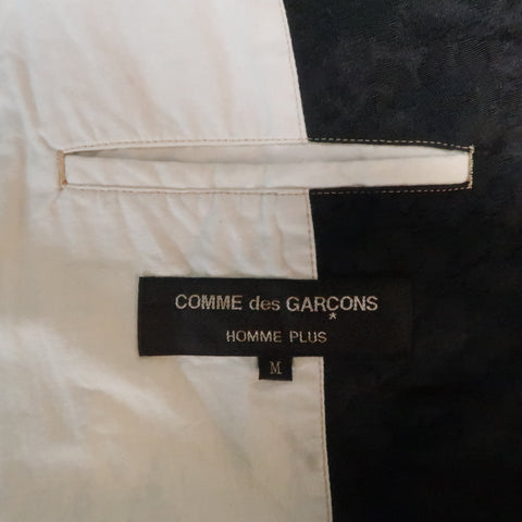 COMME des GARCONS HOMME PLUS M Black & Navy Jacquard 3 Button Jacket 2011