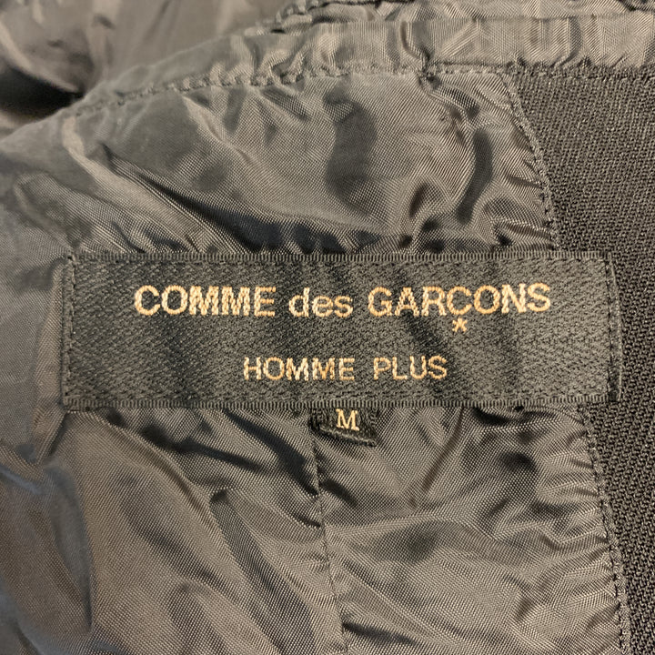 COMME des GARCONS HOMME PLUS M Black Cut Outs Polyester Notch Lapel Jacket