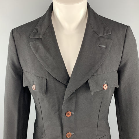 COMME des GARCONS HOMME PLUS M Black Polyester Military Jacket