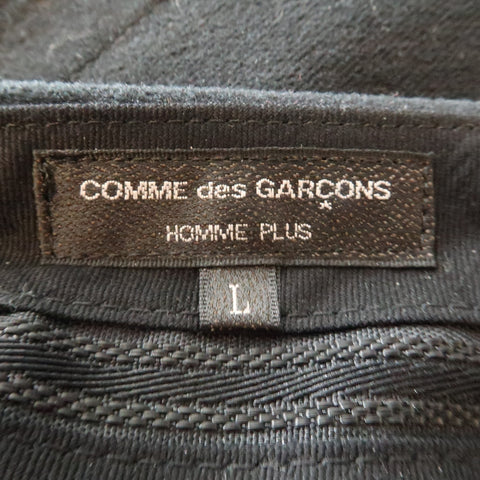 COMME des GARCONS HOMME PLUS Size L Black Cotton Blend 35 Zip Fly Casual Pants