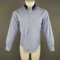 COMME des GARCONS Size M Blue Stripe Cotton Long Sleeve Shirt COMME des GARCONS
