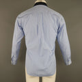 COMME des GARCONS Size M Blue Stripe Cotton Long Sleeve Shirt COMME des GARCONS