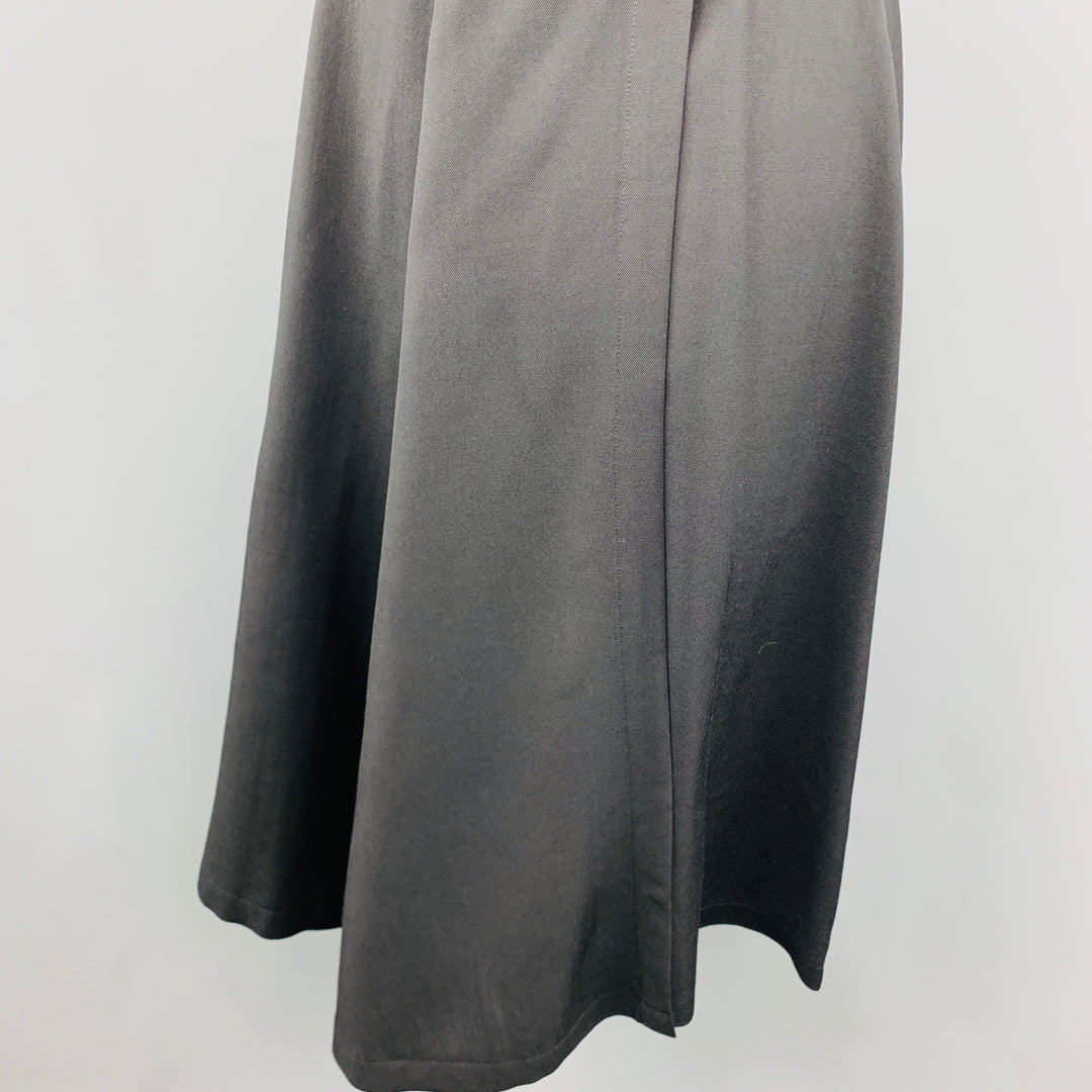 COMME des GARCONS Size S Black Wool Ruffle Full Wrap Slit Skirt