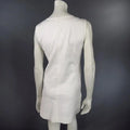COURREGES Size 6 White Sleeveless A line Pocket Shift Dress COURREGES