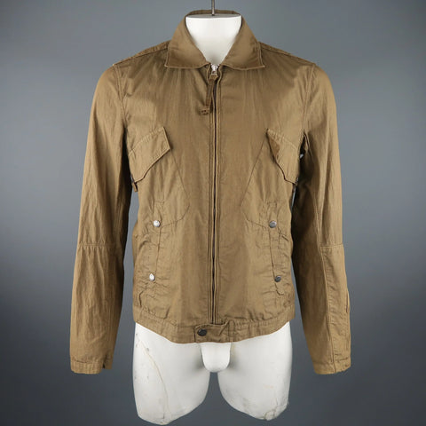 CP COMPANY 40 Brown Cotton Blend Jacket CP COMPANY