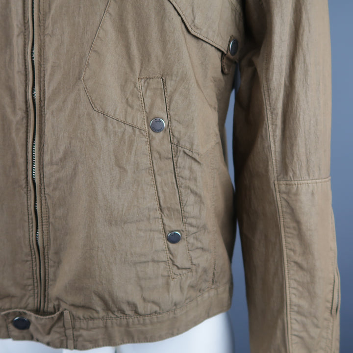 CP COMPANY 40 Brown Cotton Blend Jacket
