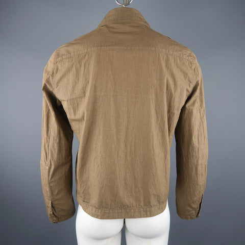 CP COMPANY 40 Brown Cotton Blend Jacket CP COMPANY