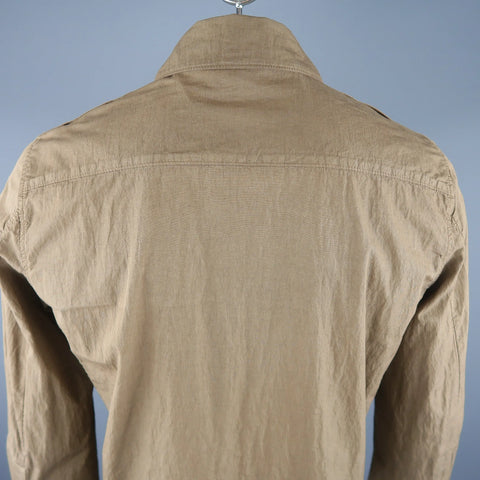 CP COMPANY 40 Brown Cotton Blend Jacket CP COMPANY