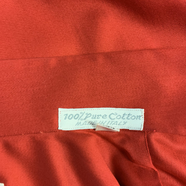 D. FINE Size S Red Cotton Long Sleeve Shirt