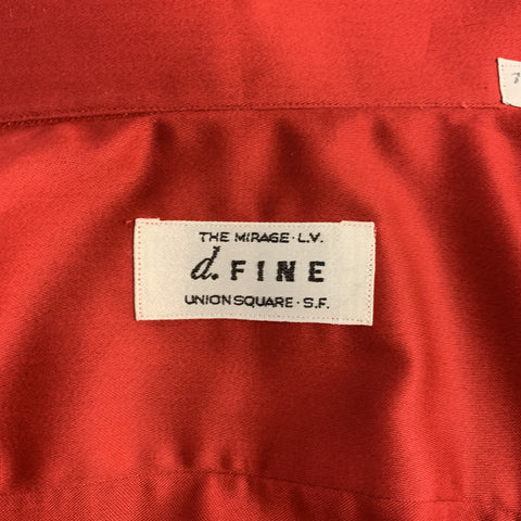 D. FINE Taille S Chemise à manches longues en coton rouge 