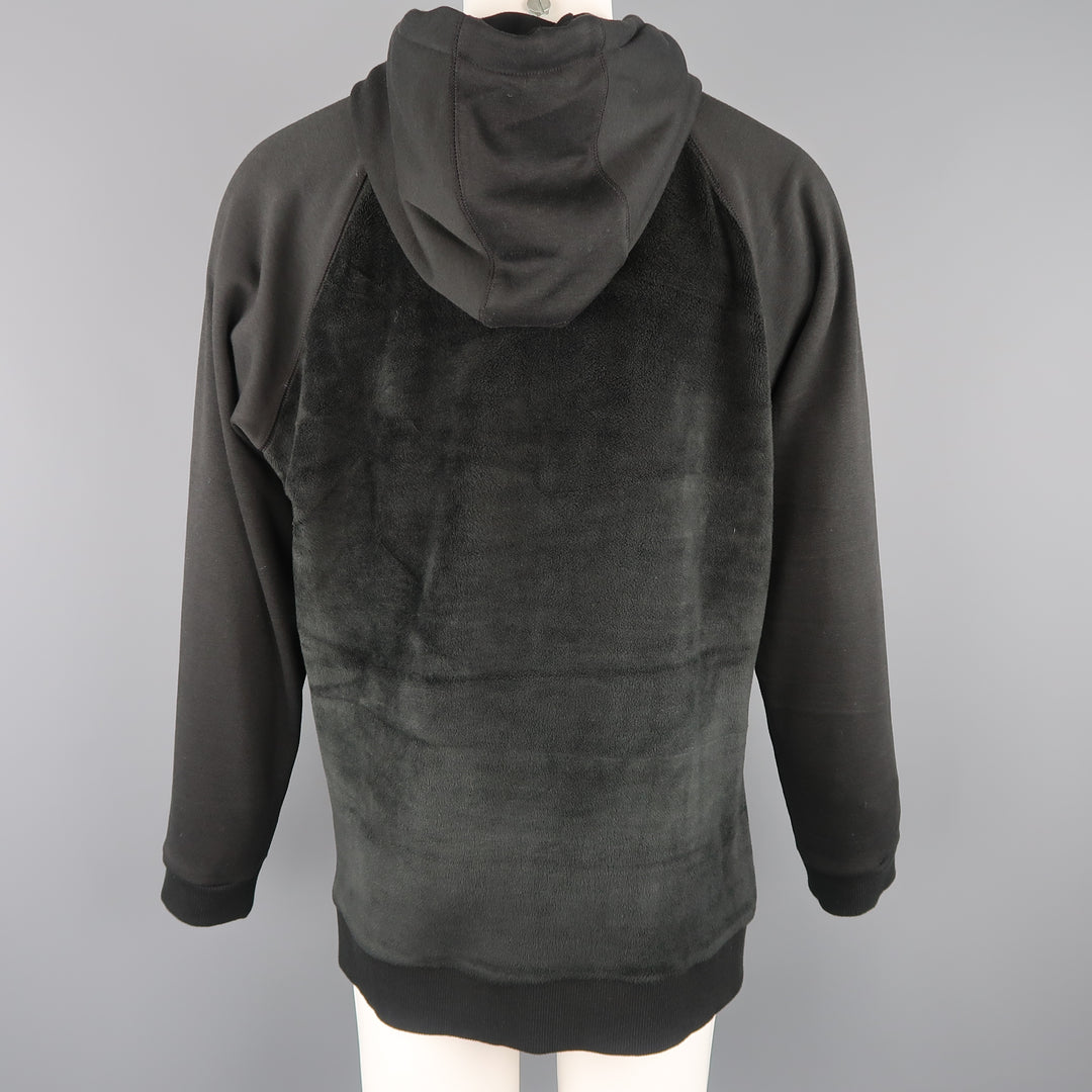 D.GNAK by KANG D. Size M Asymmetrical Jersey & Fleece Hoodie Sweatshirt