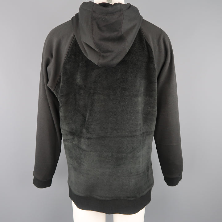 D.GNAK by KANG D. Size M Asymmetrical Jersey & Fleece Hoodie Sweatshirt