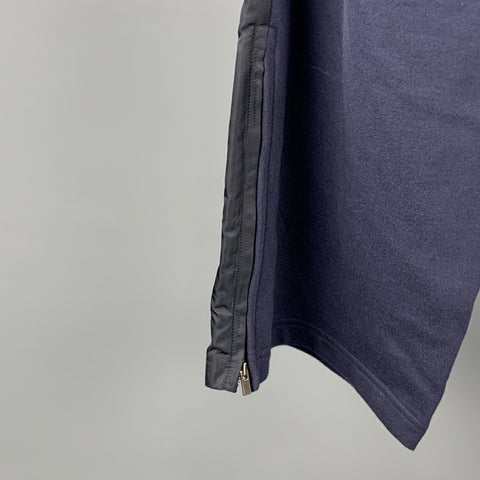 DBYDGNAK Size 32 x 32 Navy Solid Cotton Elastic Waistband Casual Pants