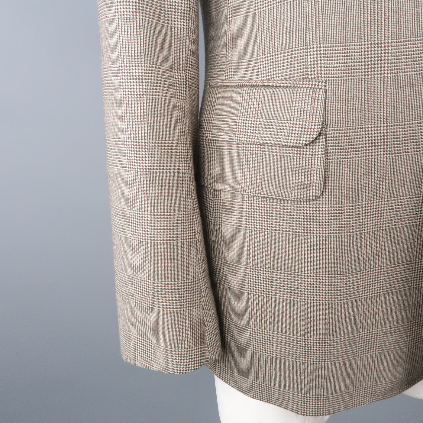D&G by DOLCE & GABBANA 42 Regular Black & White Glenplaid Wool Sport Coat