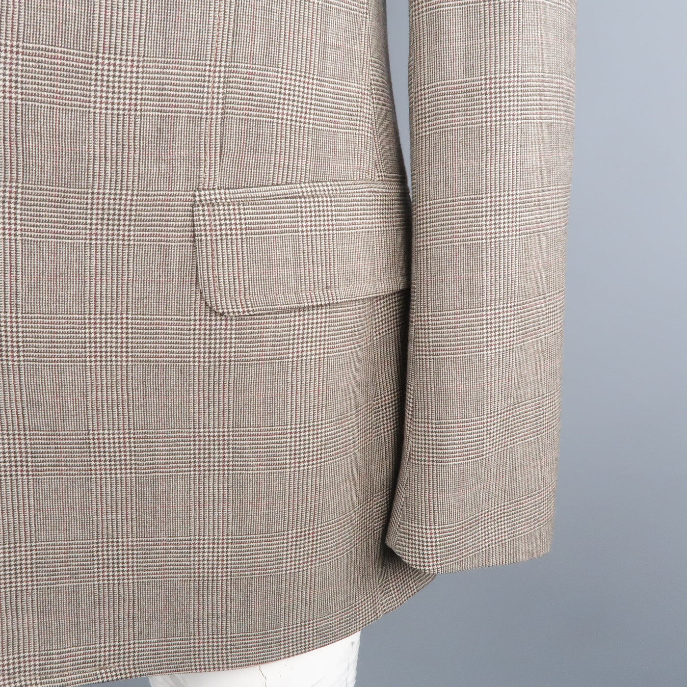 D&G by DOLCE & GABBANA 42 Regular Black & White Glenplaid Wool Sport Coat