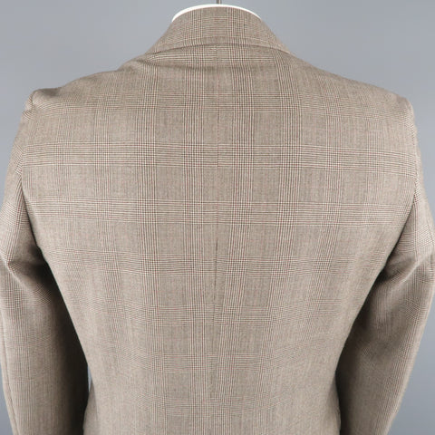 D&G by DOLCE & GABBANA 42 Regular Black & White Glenplaid Wool Sport Coat
