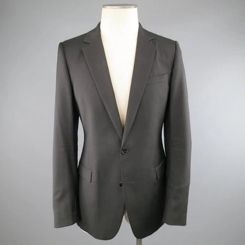 DIOR HOMME 40 Regular Black Wool Notch Lapel 2 Button Sport Coat DIOR HOMME