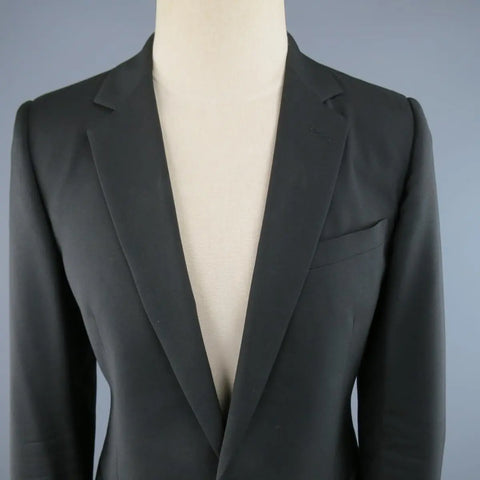 DIOR HOMME 40 Regular Black Wool Notch Lapel 2 Button Sport Coat DIOR HOMME