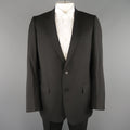 DIOR HOMME 42 Black Wool Single Breasted Notch Lapel Classic Suit DIOR HOMME