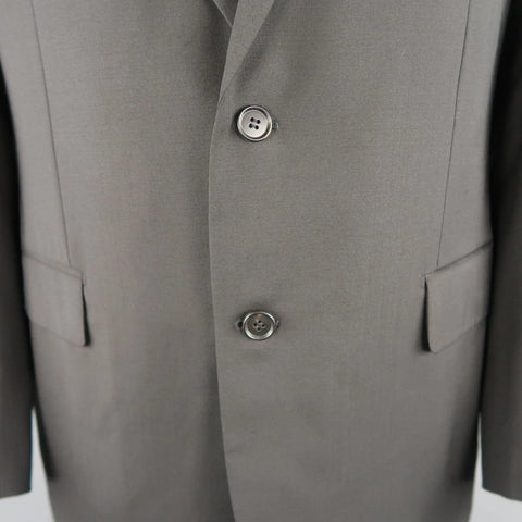 DIOR HOMME 42 Black Wool Single Breasted Notch Lapel Classic Suit DIOR HOMME