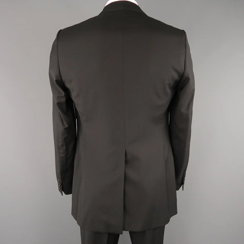 DIOR HOMME 42 Black Wool Single Breasted Notch Lapel Classic Suit DIOR HOMME