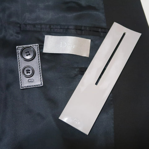 DIOR HOMME 42 Black Wool Single Breasted Notch Lapel Classic Suit DIOR HOMME