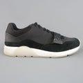 DIOR HOMME Size 12 Black Rubberized Leather & Suede Strap Sneakers DIOR HOMME