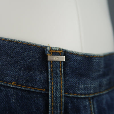 DIOR HOMME Size 32 Indigo Washed Denim 31 Button Fly Jeans
