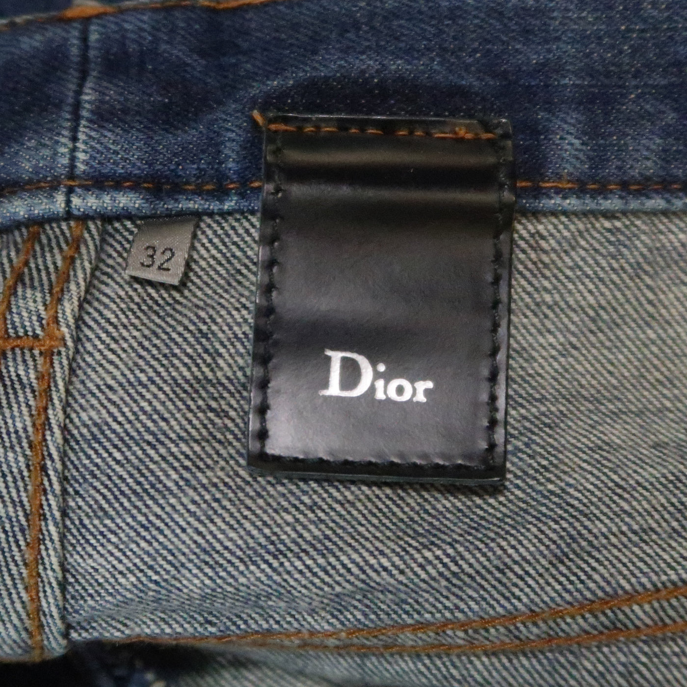 DIOR HOMME Size 32 Indigo Washed Denim 31 Button Fly Jeans