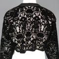 DKNY Size S Black & White Velvet Lace Sleeve High Low Shirt DKNY