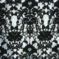DKNY Size S Black & White Velvet Lace Sleeve High Low Shirt DKNY