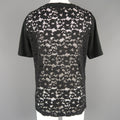 DKNY Size S Black Lace Back Jersey Crewneck  T-shirt DKNY