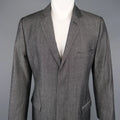 DOLCE & GABBANA 40 Dark Gray Solid Wool / Cotton Denim Hidden Placket Coat DOLCE & GABBANA