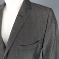 DOLCE & GABBANA 40 Dark Gray Solid Wool / Cotton Denim Hidden Placket Coat DOLCE & GABBANA