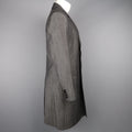 DOLCE & GABBANA 40 Dark Gray Solid Wool / Cotton Denim Hidden Placket Coat DOLCE & GABBANA