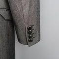 DOLCE & GABBANA 40 Dark Gray Solid Wool / Cotton Denim Hidden Placket Coat DOLCE & GABBANA