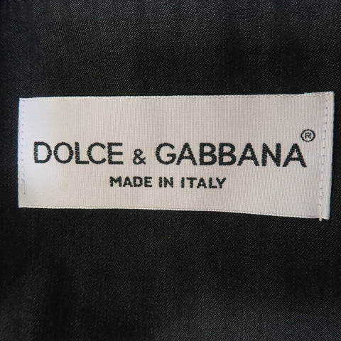 DOLCE & GABBANA 40 Gray Solid Cotton Notch Lapel  Sport Coat