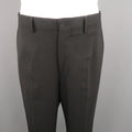 DOLCE & GABBANA Size 34 Black Solid Wool Blend Dress Pants DOLCE & GABBANA